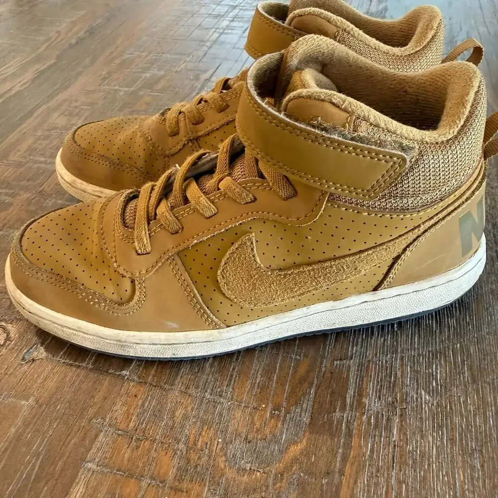 Nike Court Borough Mid Little Kids' Shoes Wheat